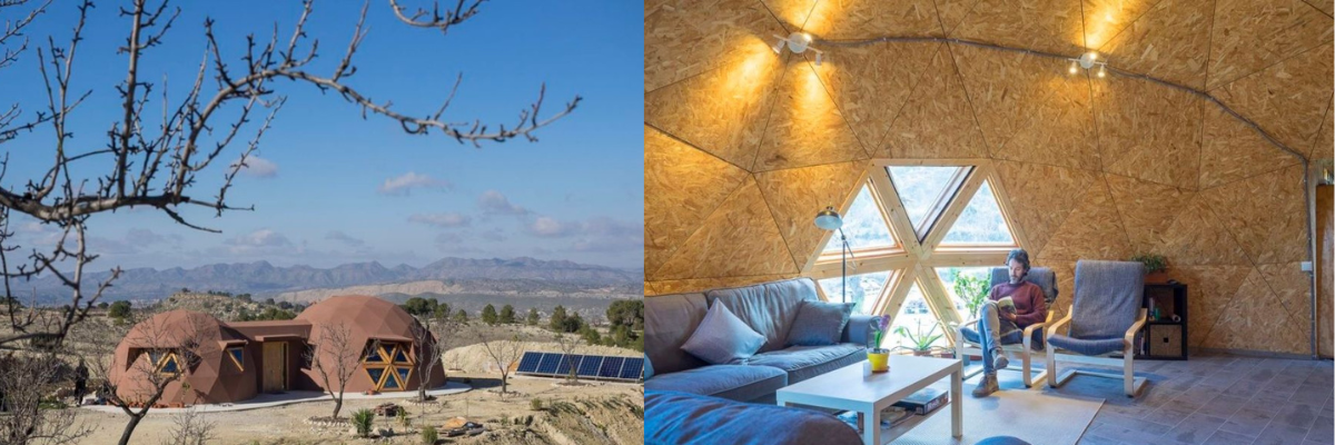 Vivienda Geodésica y Autosuficiente de Ecoproyecta, en Jumilla (Región de Murcia)
